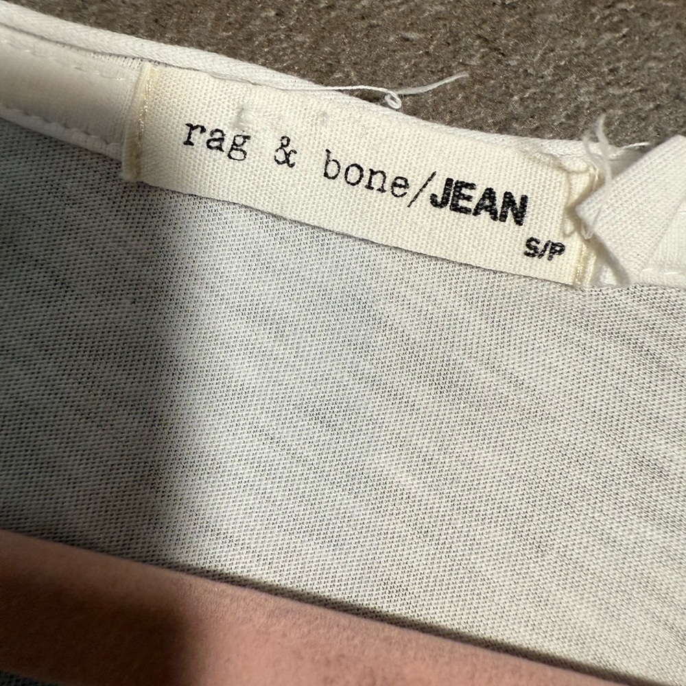Rag & Bone Blue and White Striped Long Sleeve Tee - Picture 7 of 7
